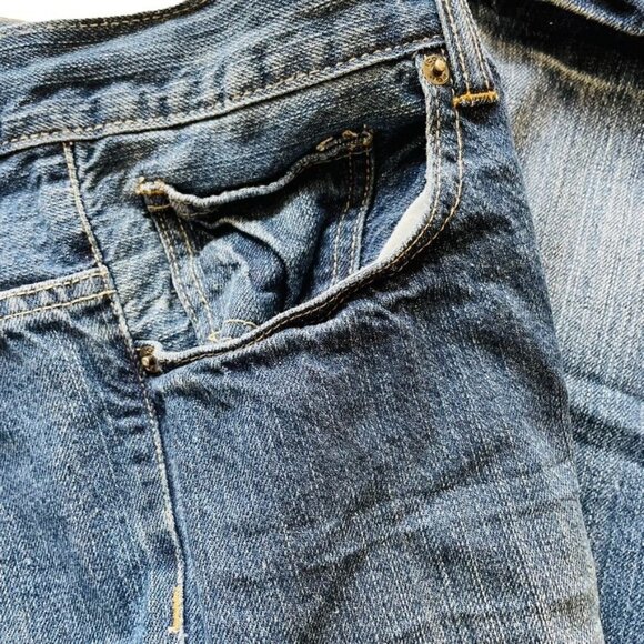 Mens Pop Icon Denim Blue Jeans Slim Straight Leg Size 34 c - Picture 4 of 7